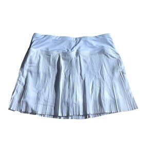 Halara Everyday Breezeful 2-in-1 Pleated Side Pocket Tennis Skirt Sz Large White